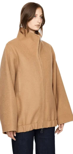 Oversized Bomberjacke 'Garret' aus Wolle Camel