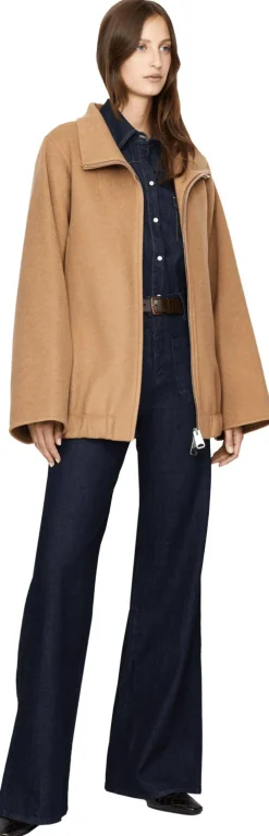 Oversized Bomberjacke 'Garret' aus Wolle Camel
