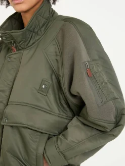 Oversized Bomberjacke 'Ribbed Flight' Khaki