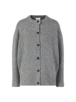 Oversized Cashmere-Strickjacke ‘Betty’ Grau