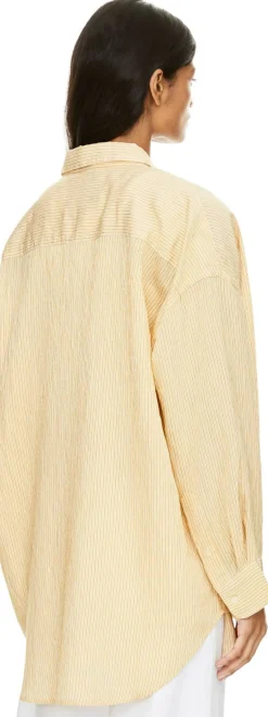 Oversized Hemd mit Streifenmuster Orange