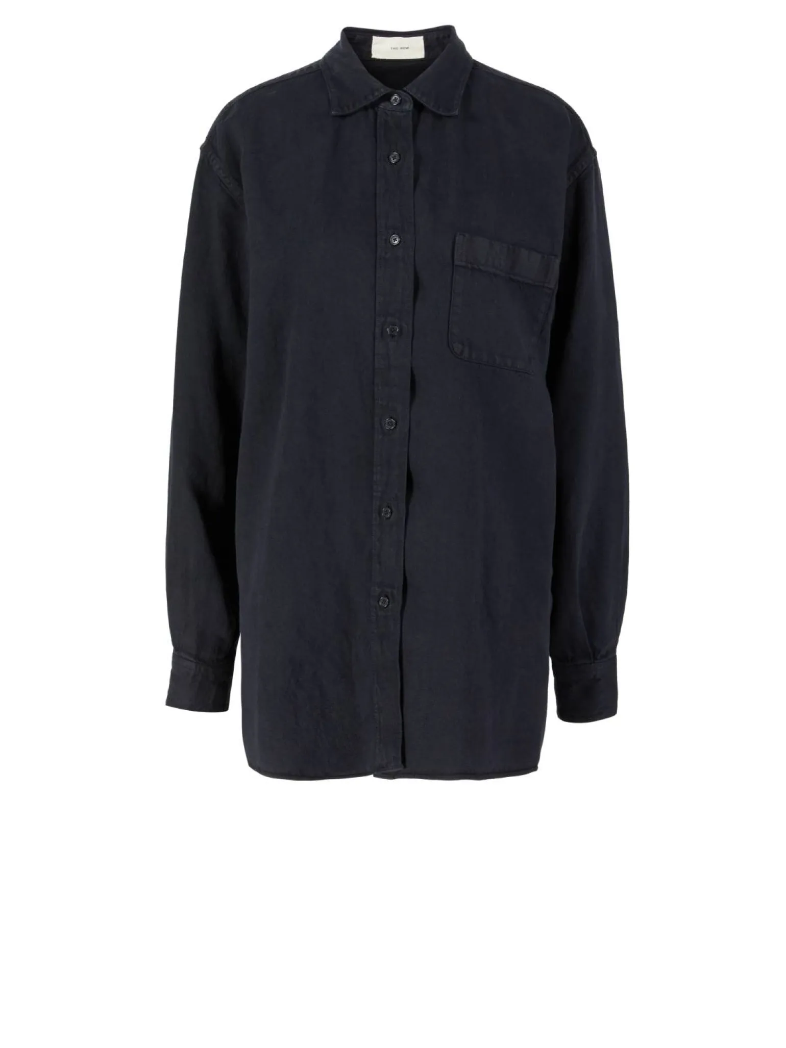 Oversized Hemd 'Nesson' aus Leinen Schwarz