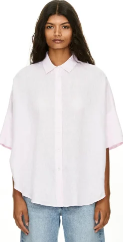 Oversized Leinenbluse 'Bianca' Rosé