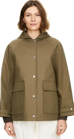 Oversized Parka mit Kapuze Khaki