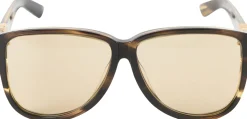 Oversized Pilotenbrille Striped Loden/Yellow