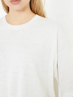 Oversized Seidenshirt 'Jockton' Weiß