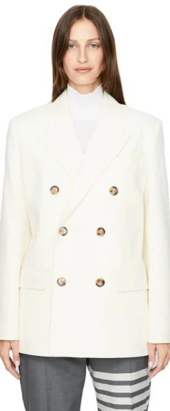 Oversized Wollblazer Crème