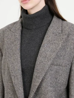 Oversized Wollblazer Grau