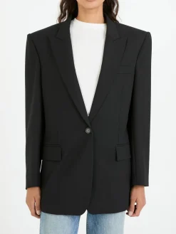 Oversized Wollblazer Schwarz