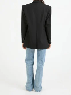 Oversized Wollblazer Schwarz