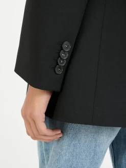 Oversized Wollblazer Schwarz