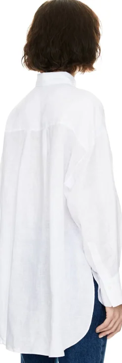 Oversize Leinenhemd 'Bryan' Weiß
