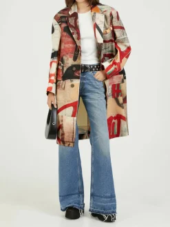 Oversize Wollmantel Multi