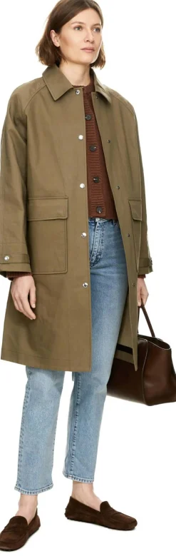 Parka aus Baumwolle Khaki