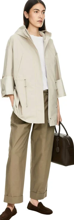 Parka aus Cashmere Waves Crème