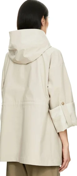 Parka aus Cashmere Waves Crème