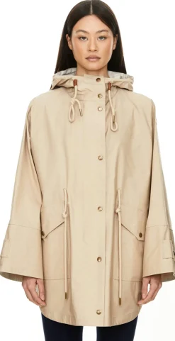 Parka 'Brunnera' mit Logo Aufnäher Beige