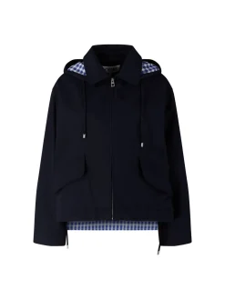 Parka mit Kapuze Marineblau