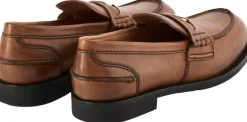 Penny Loafer mit Vintage-Effekt Cognac