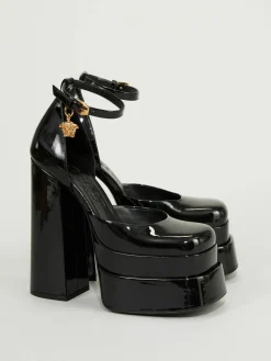 Plateau-Pumps Schwarz
