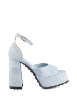 Plateausandaletten '32 Uni' Hellblau