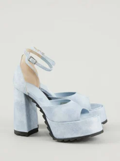 Plateausandaletten '32 Uni' Hellblau