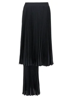 Plissierter Hosenrock Schwarz