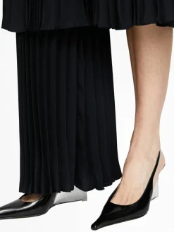 Plissierter Hosenrock Schwarz