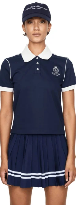 Poloshirt 'Crown 70s Pique' Marineblau