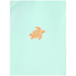 Poloshirt mit Baumwollpikee Türkis