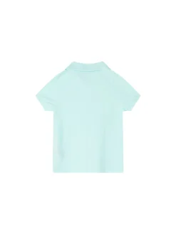 Poloshirt mit Baumwollpikee Türkis