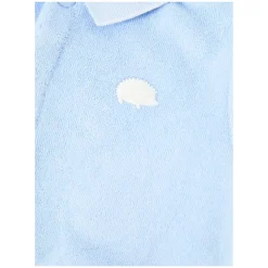 Poloshirt mit Igel-Patch aus Frottee Blau