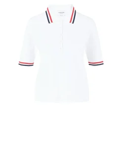 Poloshirt mit Streifen-Details Weiß