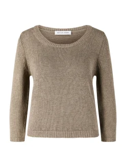 Pullover 'Dilia' aus Seide und Leinen Taupe