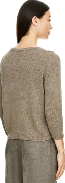 Pullover 'Dilia' aus Seide und Leinen Taupe