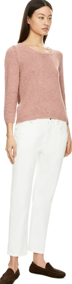 Pullover 'Dilia' aus Seide und Leinen Rosenholz