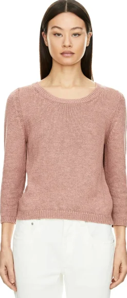 Pullover 'Dilia' aus Seide und Leinen Rosenholz