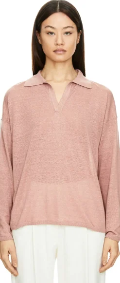 Pullover 'Elira' aus Seide und Leinen Rosenholz