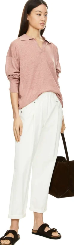 Pullover 'Elira' aus Seide und Leinen Rosenholz