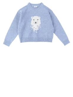 Pullover in Blau mit Animalprint