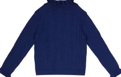 Pullover mit gerafftem Ausschnitt 'Java' Blau
