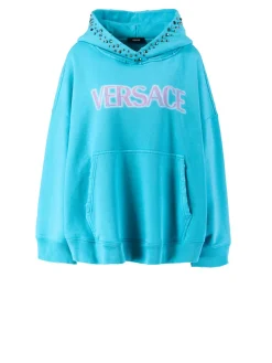 Pullover mit Nieten Türkis