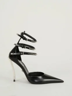 Pumps mit Nieten Schwarz