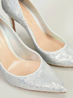 Pumps 'Sequin Holgram' Silber