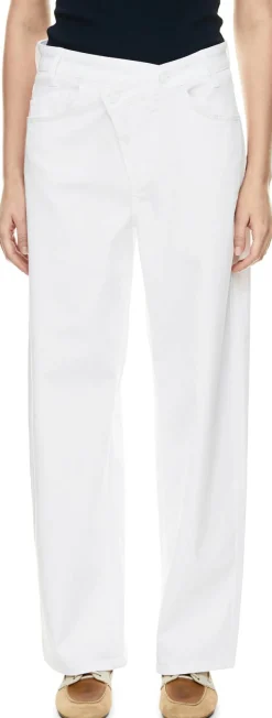 Relaxed-Fit Jeans 'Baggy Asymmetrical' Weiß