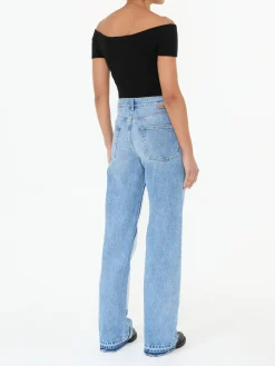 Relaxed Fit Jeans Mittelblau