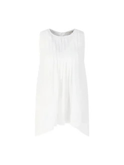 Ärmellose Bluse 'Bergamotto' Weiß