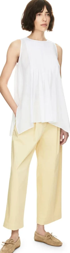 Ärmellose Bluse 'Bergamotto' Weiß