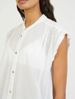 Ärmellose Bluse Weiß