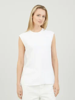 Ärmellose Bluse Weiß